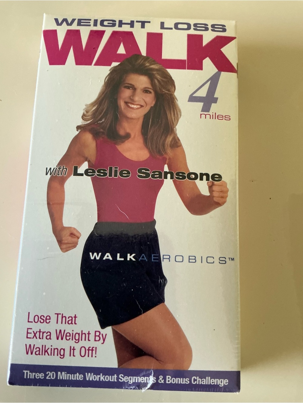 Weight Loss Walk 4 Miles VHS with Leslie Sansone - Pink & Black NWT